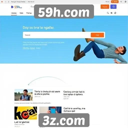 Navegação fácil e intuitiva no site 59h.com